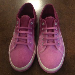 Superga Girls Size 12 1/2 Pink Ombre Canvas Sneakers NIB